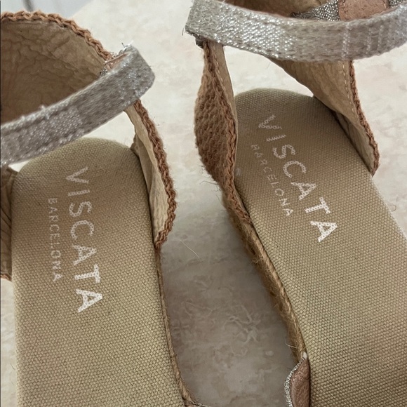 Viscata nude silver Casual Elegance Women's Espadrille Sandals size 40 - Picture 8 of 9